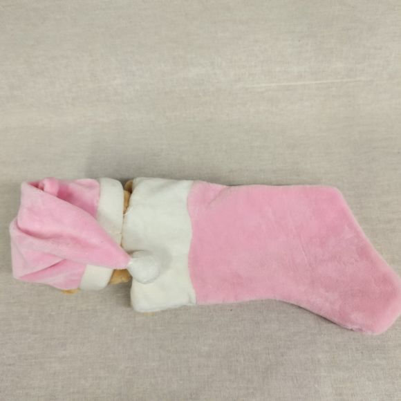 DAN DEE My 1st Christmas Santa Bear 16" Plush First STOCKING Baby GIRL PINK - Picture 2 of 11